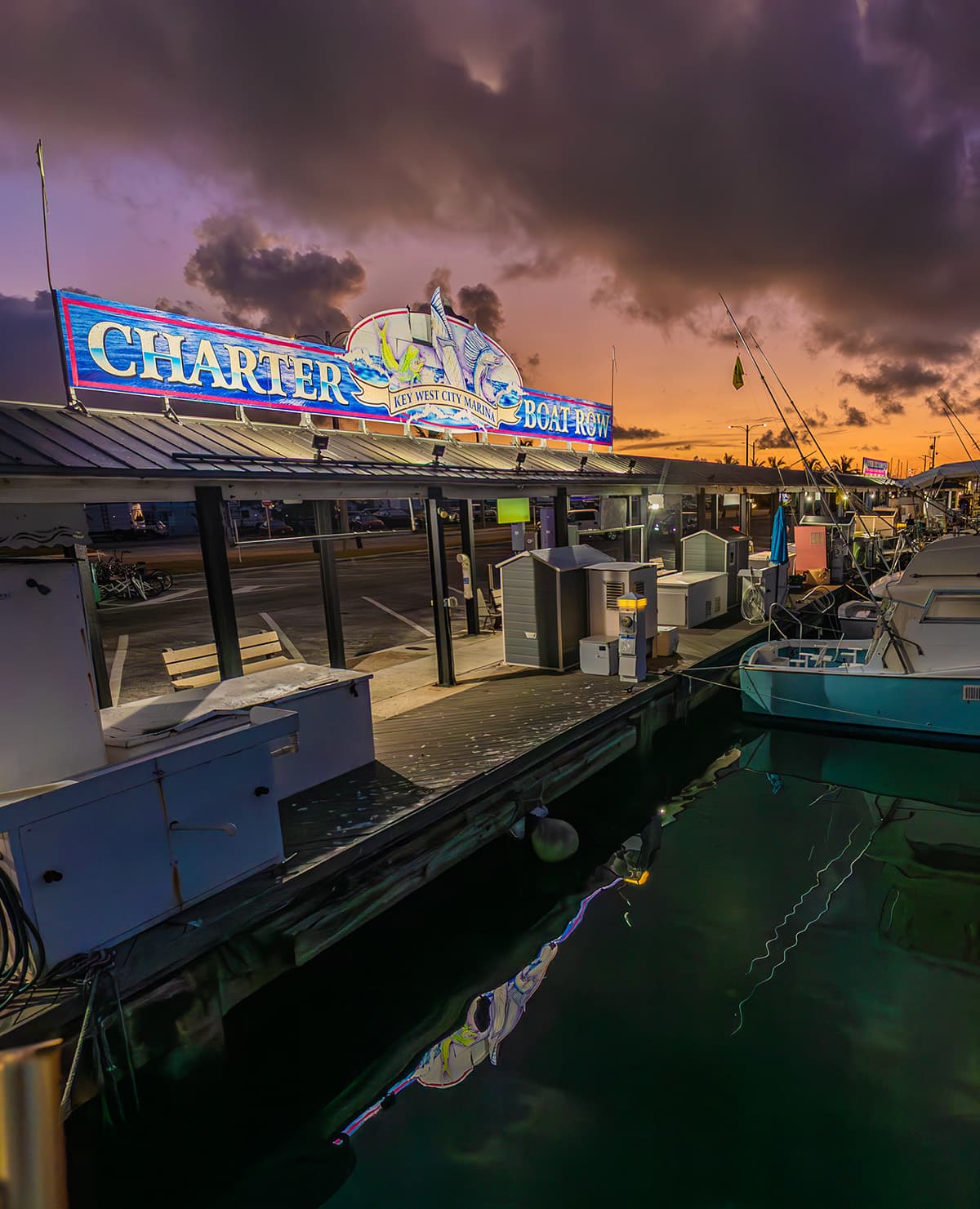 Historic Charter Boat Row at Key West City Marina